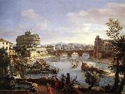 WITTEL, Caspar Andriaans van The Castel Sant'Angelo from the South oil painting artist